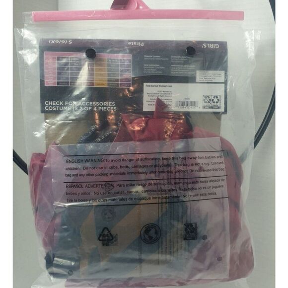 Girls Pirate Costume S (6/6X) Complete Outfit NWT - Picture 7 of 9